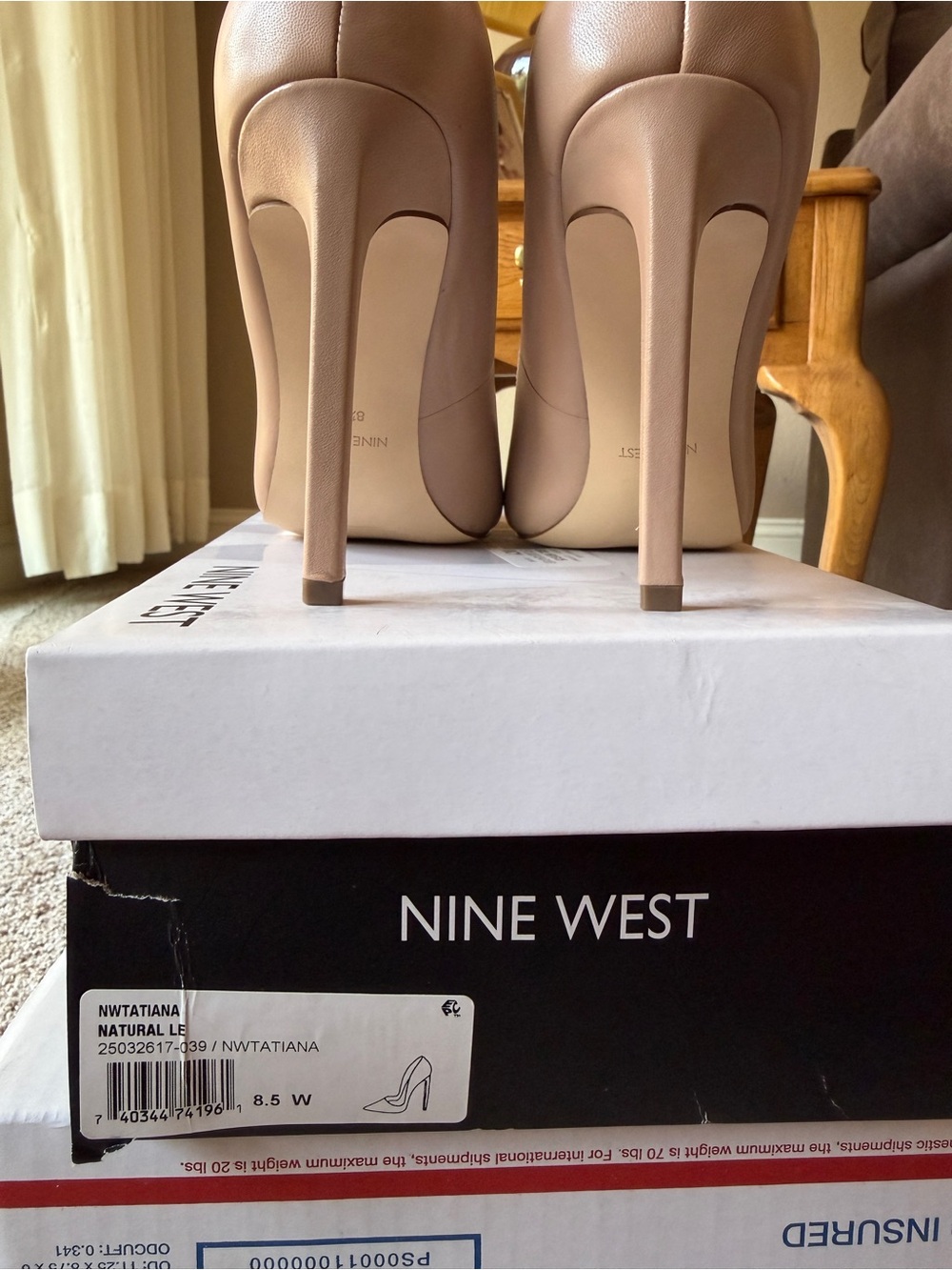 Nine West Natural Beige Stiletto Pumps